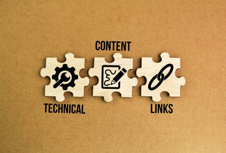 three parts of SEO namely Technical, Content and Links